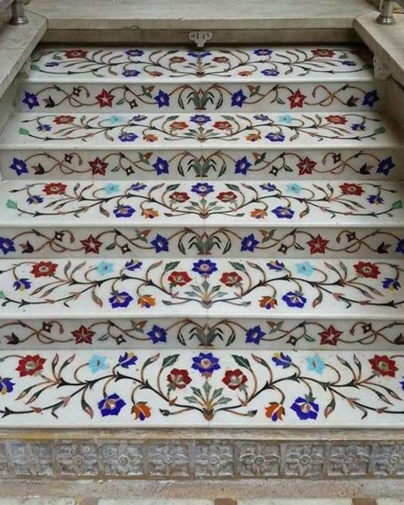 Decorative marble stairs and interiors